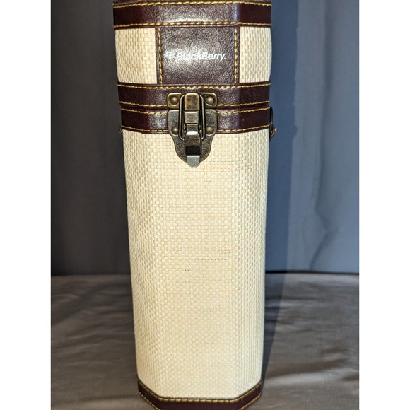 Picnic Time Bali Insulated Wine Case Tote Cooler Strap Leather - Picture 1 of 8